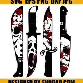 Horror Movie Characters In Knives SVG, Michael Myers SVG, Jason ...
