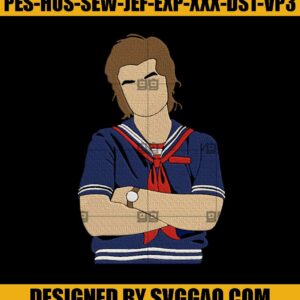 Stranger Things Steve Harrington Embroidery Design, Steve Harrington Face Embroidery File