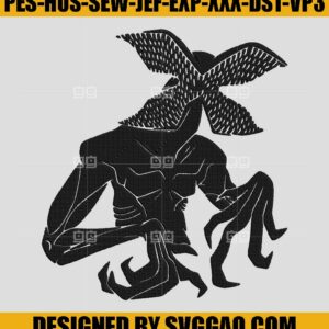 The Demogorgon Embroidery File, Stranger Things Embroidery Design