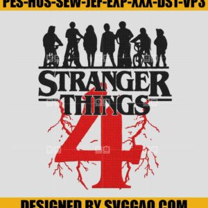 Stranger Things Season 4 Embroidery Design, Friends Dont Lie Demogorgon  Embroidery File