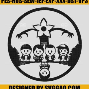Friends Dont Lie Demogorgon Embroidery File, Stranger Things Embroidery Machine