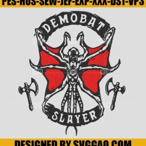 Demobat Slayer Stranger Things Embroidery Design, Vecna Embroidery Machine