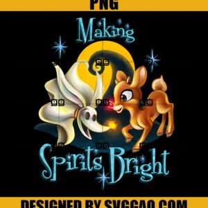 Making Spirits Bright PNG, Boo With Deer PNG, Halloween PNG