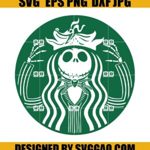 Starbucks Jack Skellington SVG, Halloween Starbuck SVG