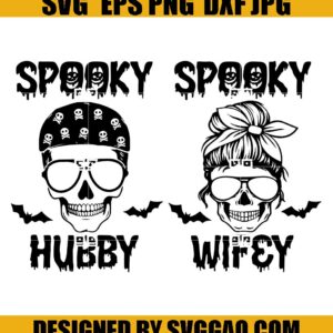 Halloween Bundle SVG,  Spooky Hubby SVG, Spooky Wifey SVG