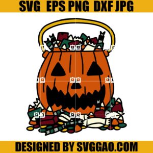 Trick or Treat Pumpkin SVG, Pumpkin Halloween SVG, Candy Pumpkin SVG