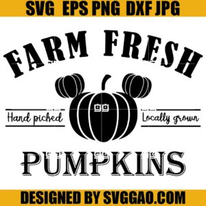 Mickeyy Farm Fresh Pumpkins SVG, Halloween Pumpkin SVG