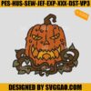 Jack Skellington Pumpkin Embroidery Design, Halloween Embroidery File