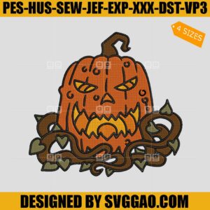 Jack Skellington Pumpkin Embroidery Design, Halloween Embroidery File