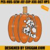 Pregnant Pumpkin Embroidery Design, Baby Feet Embroidery, Baby Shower Embroidery Machine File