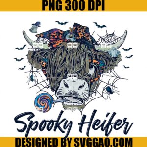 Spooky Heifer PNG, Heifer Halloween PNG, Cow Halloween PNG