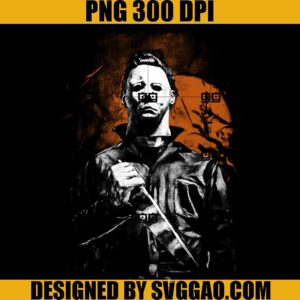 Michael Myers PNG, Vintage Halftone Style PNG
