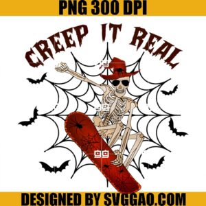 Creep It Real PNG, Skeleton Halloween PNG