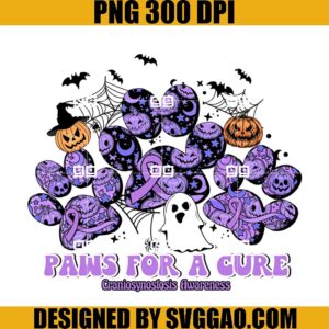Craniosynostosis Awareness PNG, Paws For A Cure Halloween PNG