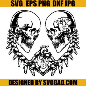 Skull Lovers SVG, Couple Goals Stencil SVG, Skeleton Lovers SVG