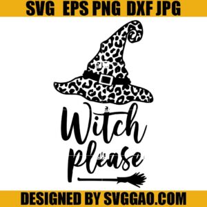 Halloween Leopard SVG, Print Witch Please SVG, Halloween SVG