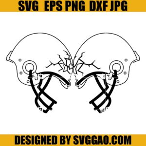 Football Helmet SVG, American Football Helmet Smashing SVG