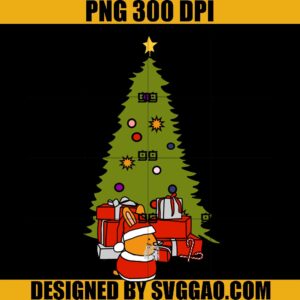 Santa Bunny PNG, Christmas Tree PNG