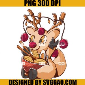Ramen Reindeer PNG, Christmas Deer PNG