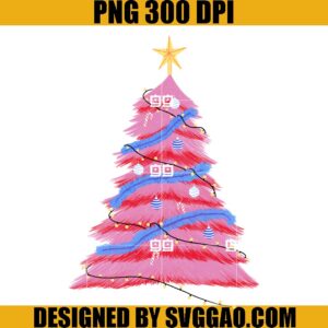 Pink Christmas Tree PNG, Merry Christmas PNG