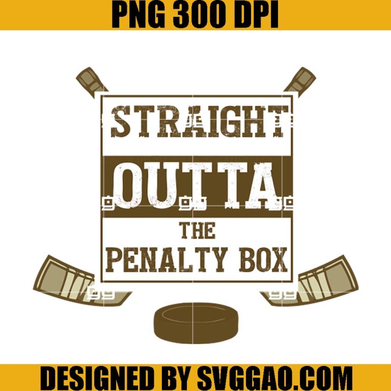 Ice Hockey Player Gift Straight Outta The Penalty Box PNG