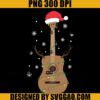 Guitar Music Lover Holiday Gift PNG, Christmas Guitar Music PNG