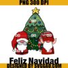 Feliz Navidad With Santa And His Elf PNG, Santa Christmas PNG, Xmas PNG