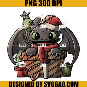 Dragon Gift Cute Funny Christmas PNG, Christmas Dragon PNG