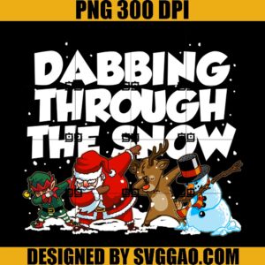 Dabbing Santa Christmas PNG, Dab Santa Claus Snow PNG