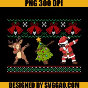 Dabbing Santa Christmas PNG, Christmas Deer PNG, Santa Xmas PNG