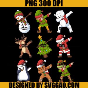 Christmas Dabbing PNG, Santa Dabbing PNG, Elf Dabbing PNG