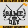 Game Day Embroidery Design, Hockey Embroidery Machine File