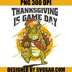 Thanksgiving Game Day PNG, T-rex Football PNG