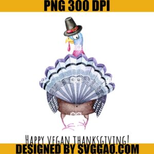Happy Vegan Thanksgiving PNG, Turkey Funny PNG
