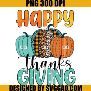 Happy Thanks Giving PNG, Pumpkin Leopard PNG