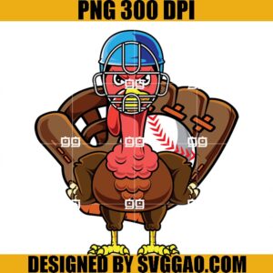 Baseball Or Softball Turkey PNG, Thanksgiving Turkey PNG