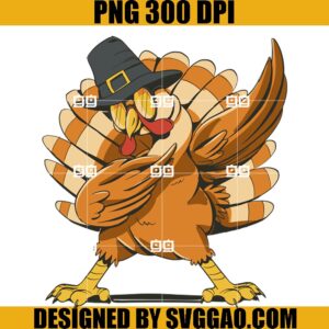 Thanksgiving Turkey Dabbing PNG, Thanksgiving PNG, Turkey PNG