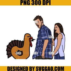 Thanksgiving Turkey And Distracted Boyfriend Meme PNG, Thanksgiving PNG, Meme PNG