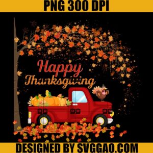 Happy Thanksgiving PNG, Truck Pumpkin PNG, Turkey PNG