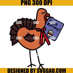 Cute Thanksgiving Turkey PNG, Happy Birthday Greetings PNG