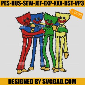 Huggy Wuggy Embroidery Machine File, Poppy Playtime Embroidery Design