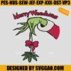Grinch Hand Merry Weedmas Embroidery File, Grinch Christmas Embroidery Design 1 Grinch Hand Merry Weedmas Embroidery File Grinch Christmas Embroidery Design