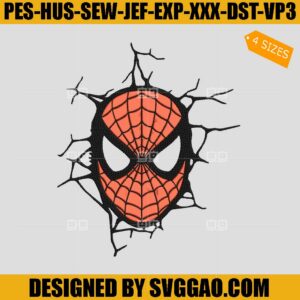 Face Spiderman Embroidery Design, Marvel Embroidery File.