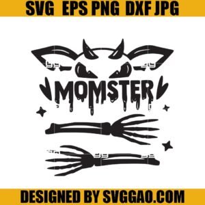 Momster SVG, Halloween SVG Digital Clipart Png Eps Pdf Dxf