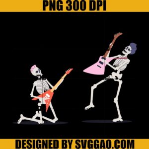 Skeleton Playing Guitar PNG, Happy Halloween PNG
