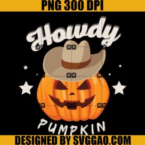 Howdy Pumpkin Western PNG, Ghost Halloween PNG, Cowboy Pumpkin PNG