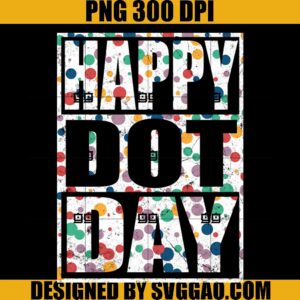 Happy Dot Day PNG, International Dot Day Colorful Dot Retro PNG