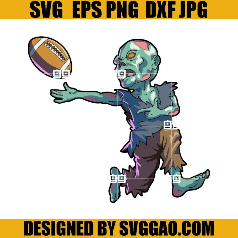 Football Zombie Halloween SVG, Zombie Football SVG