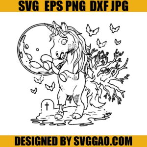 Zombie Unicorn SVG, Zombiecorn SVG, Unicorn SVG