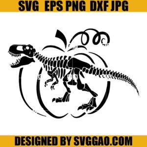 Halloween Dinosaur SVG, Scary Dinosaur SVG, T-rex Halloween SVG